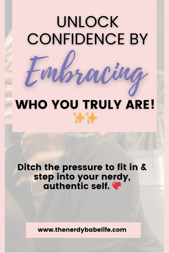 a pin illustrating how when you work on self-acceptance, you can unlock your confidence.