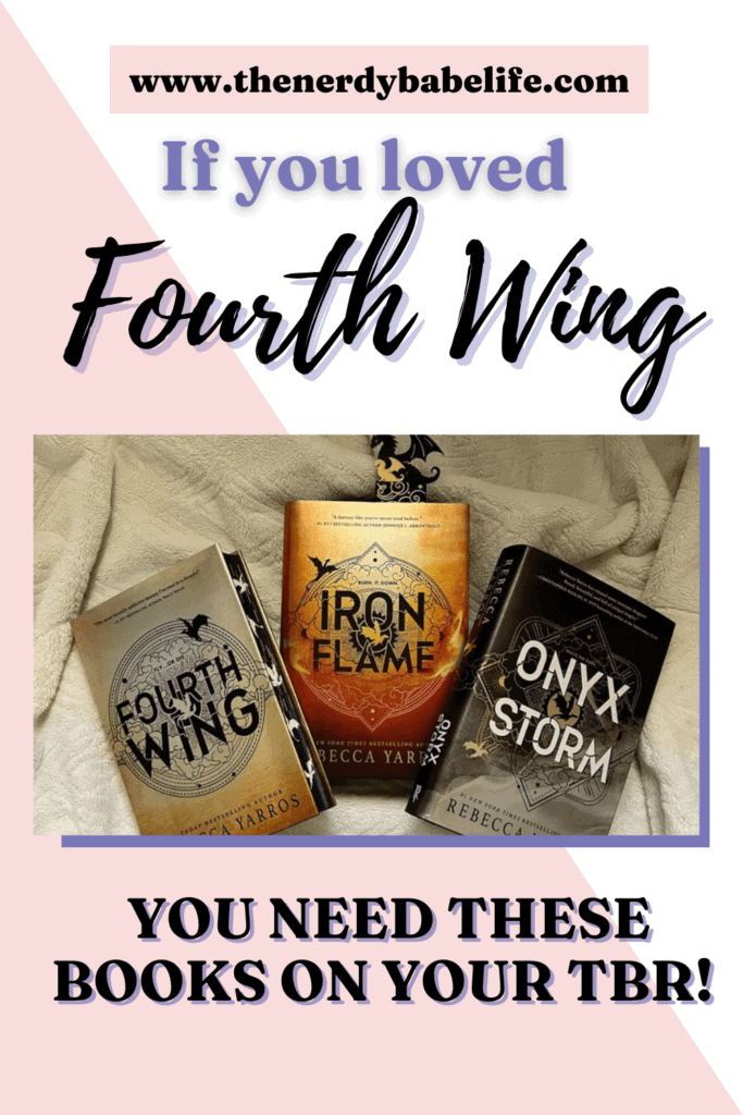 A pin stating if you loved Fourth Wing, then You Need these books on your TBR." 