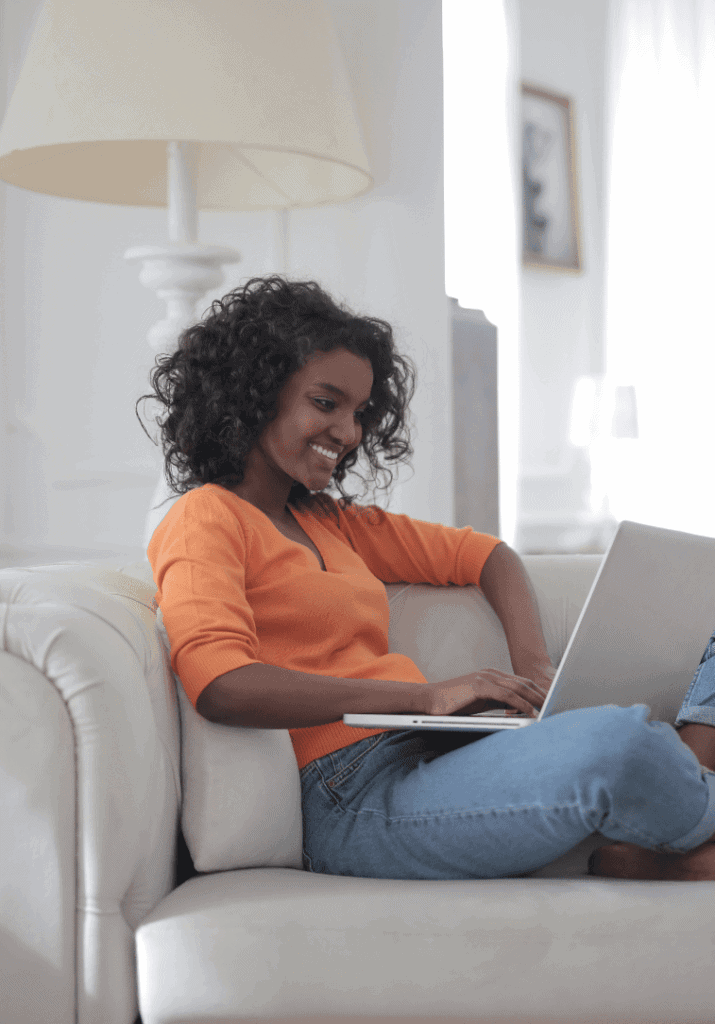 a woman organizing her life and prioritizing her day. 