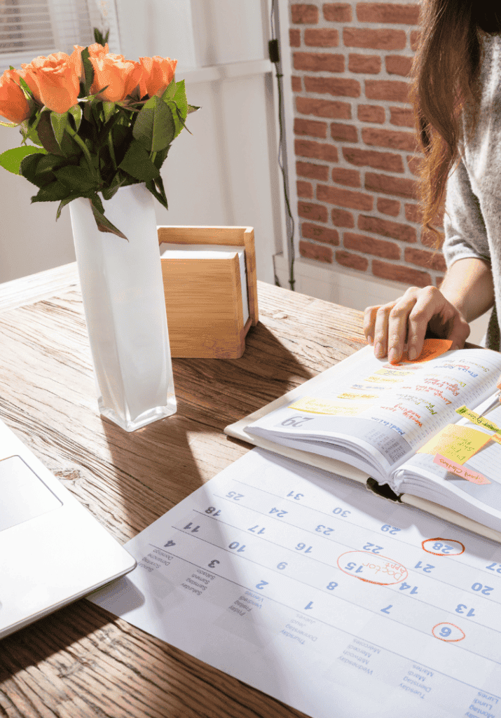 a woman setting her priorities for her work-life balance