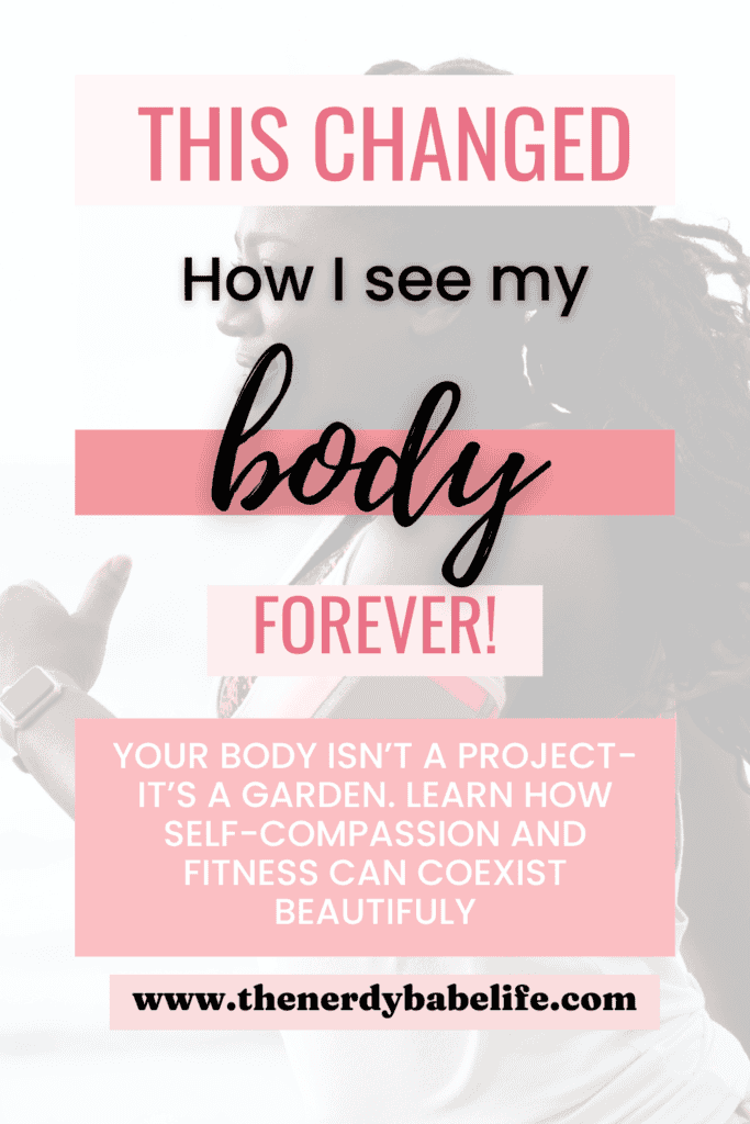 a pin to promote the post about body image and self-compassion.