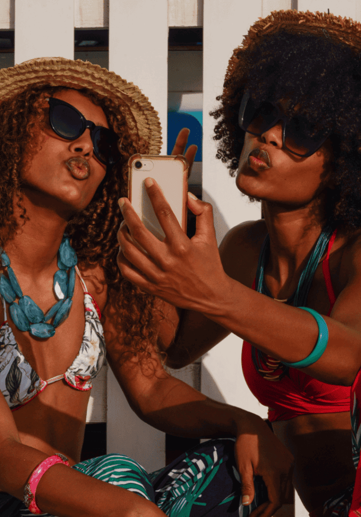 black women taking a selfie