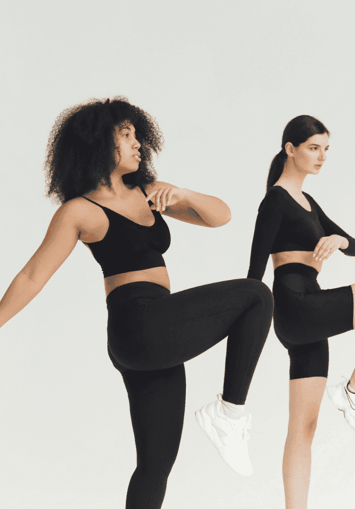 Leg-focused movements like these help build muscle and stability in a beginner workout routine.