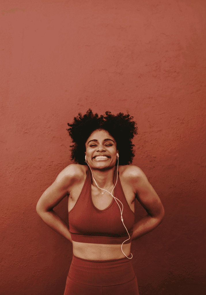 a black woman confident about getting back into a fitness routine