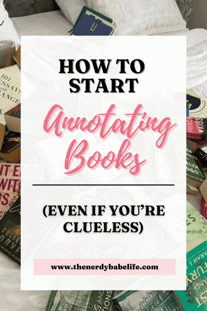 A Pinterest pin about how to annotate books 