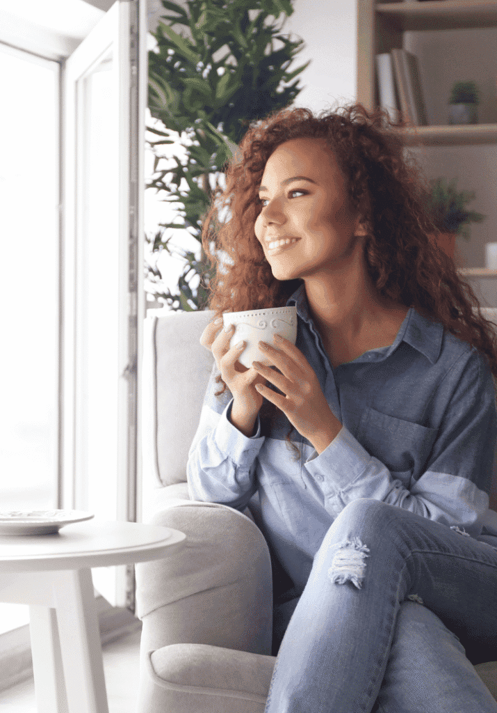 a woman learning how to romanticize her life