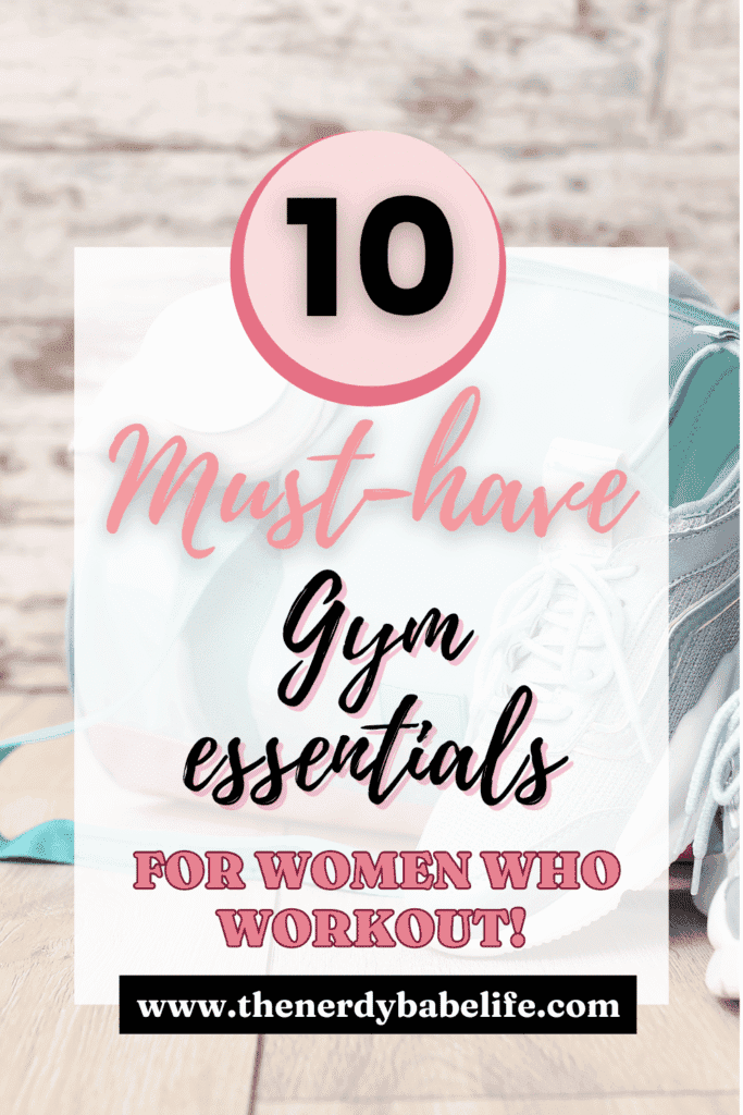 a Pinterest pin for women gym essentials 