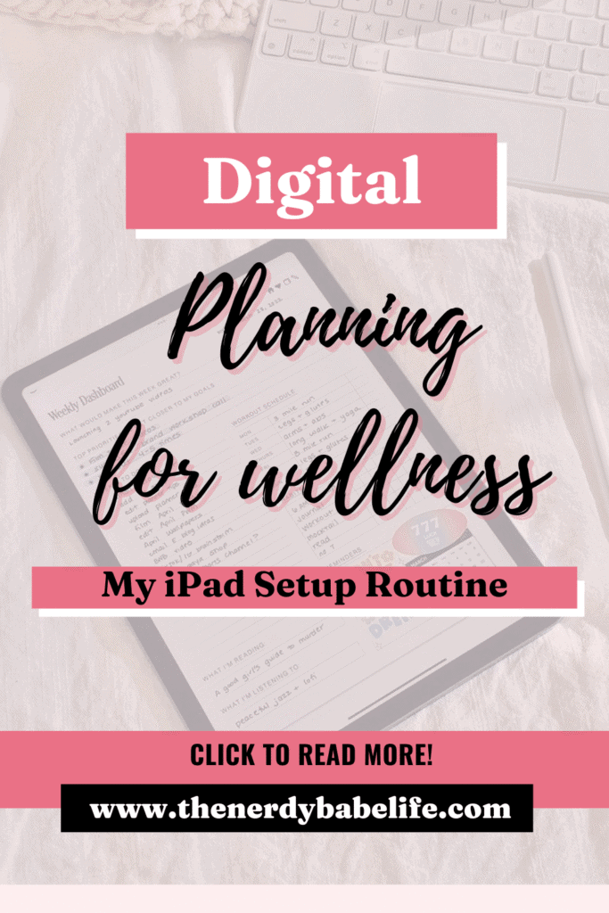 Pinterest Pin about my iPad digital planner setup